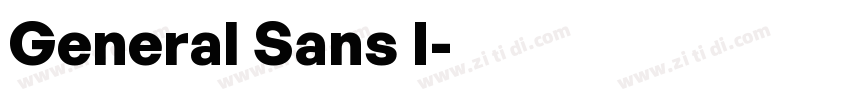 General Sans I字体转换